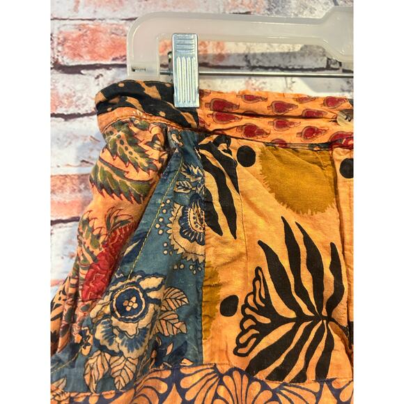 Earthbound orange patchwork jogger pants women's size large - Picture 5 of 6